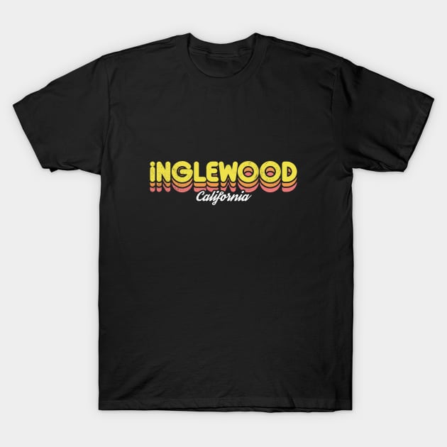 Retro Inglewood California T-Shirt by rojakdesigns